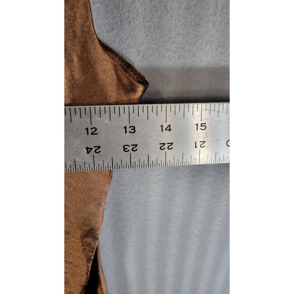 Asos designs Satin Maxi Slip Dress Brown size 4 plunge v neck and back NEW y2k - Picture 6 of 10